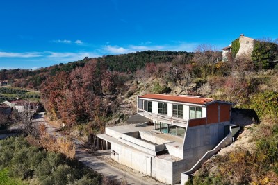 Modern villa with swimming pool, garage and panoramic sea view in Krasica