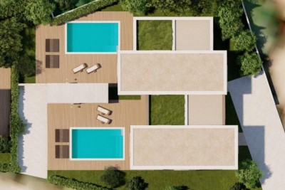 Građevinsko zemljište s projektom i aktivnom građevinskom dozvolom u blizini Umaga